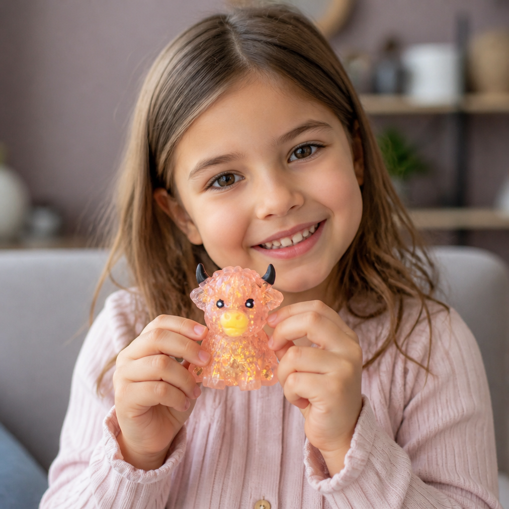 Mini Highland Cow Squishy Stress Relief Toy