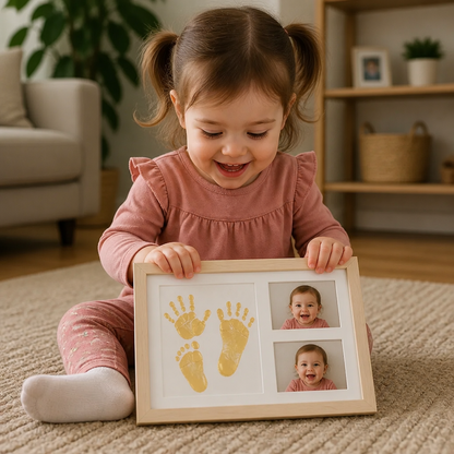 DIY Kids Handprint Keepsake Frame Kit – Hand Impression & Photo Display