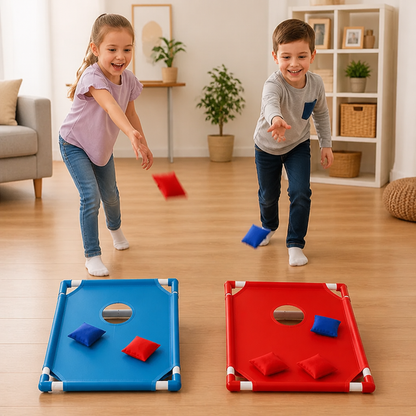 Indoor & Outdoor Two-Color Bean Bag Toss Game for Kids