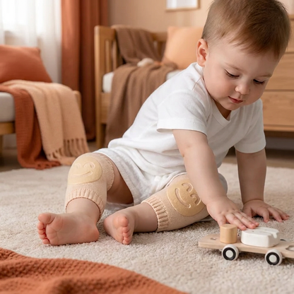 Baby Crawling Knee Pads – Non-Slip Protection with Smiley Face Design