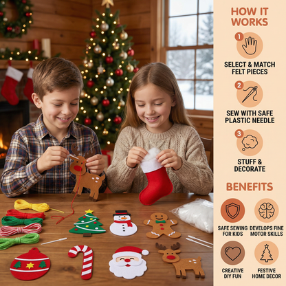 Safe Felt Christmas Set for DIY Sewing