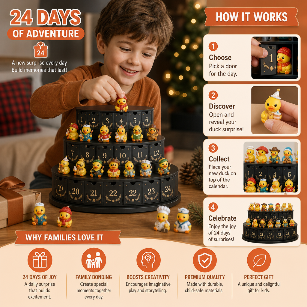 24-Day Magic Duck Advent Calendar with Collectible Mini Figurines