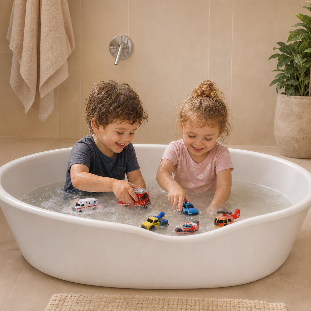 6-Pack Color-Changing Emergency Vehicle Bath Toys for Babies & Toddlers