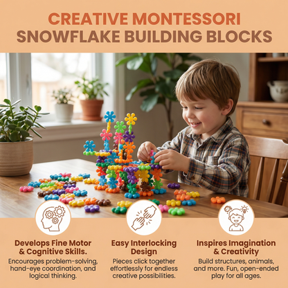 Creative Montessori Snowflake Building Blocks