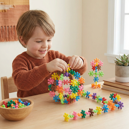 Creative Montessori Snowflake Building Blocks