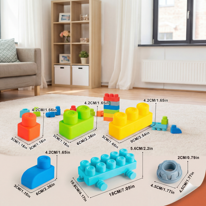 Children's Safe Rubber Building Blocks for Early Learning