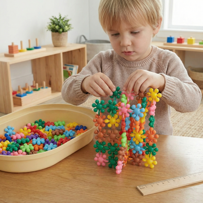 Creative Montessori Snowflake Building Blocks