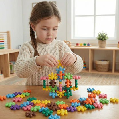 Creative Montessori Snowflake Building Blocks