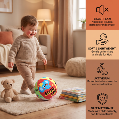 Soft & Safe Silent Indoor Play Ball for Kids