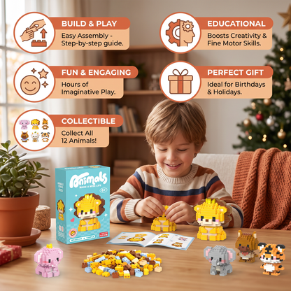 Adorable Animal Building Blocks Advent Calendar for Kids
