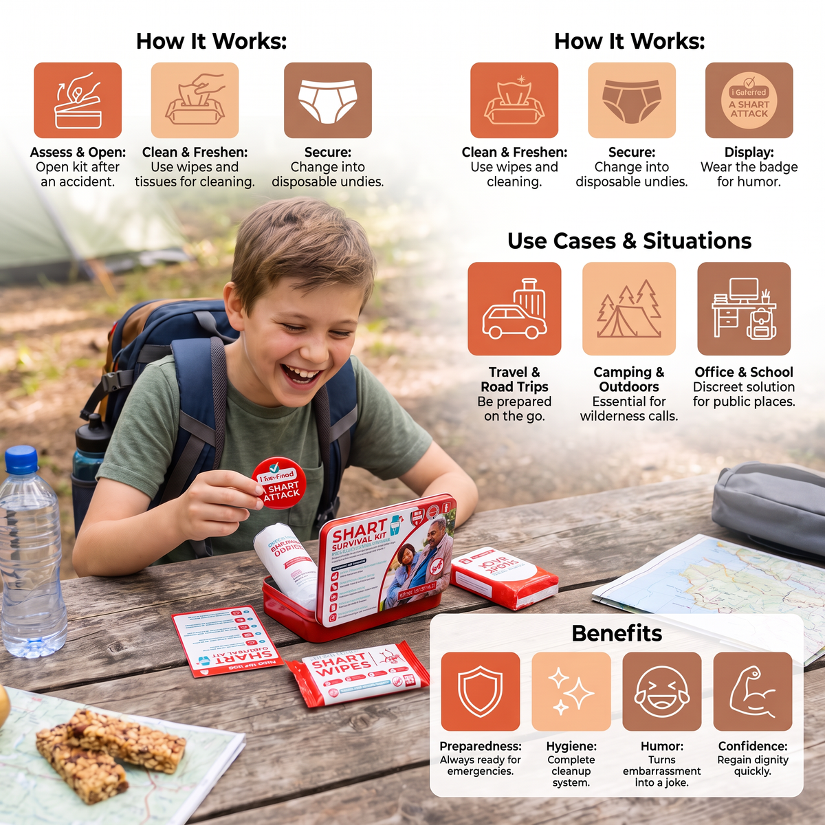 Funny Shart Survival Kit – Ultimate Poop Prank Gift Set