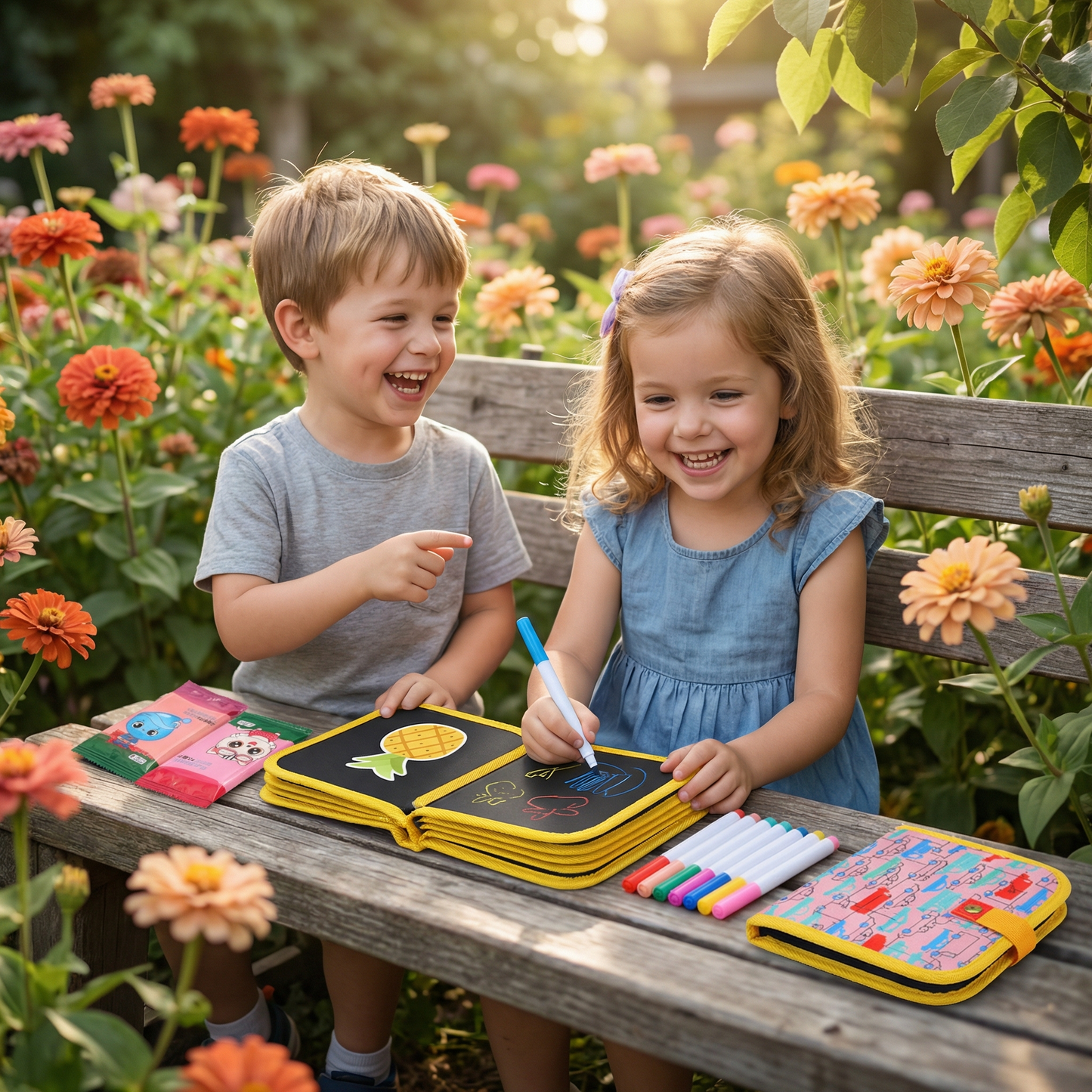 Portable Reusable Coloring Book for Children
