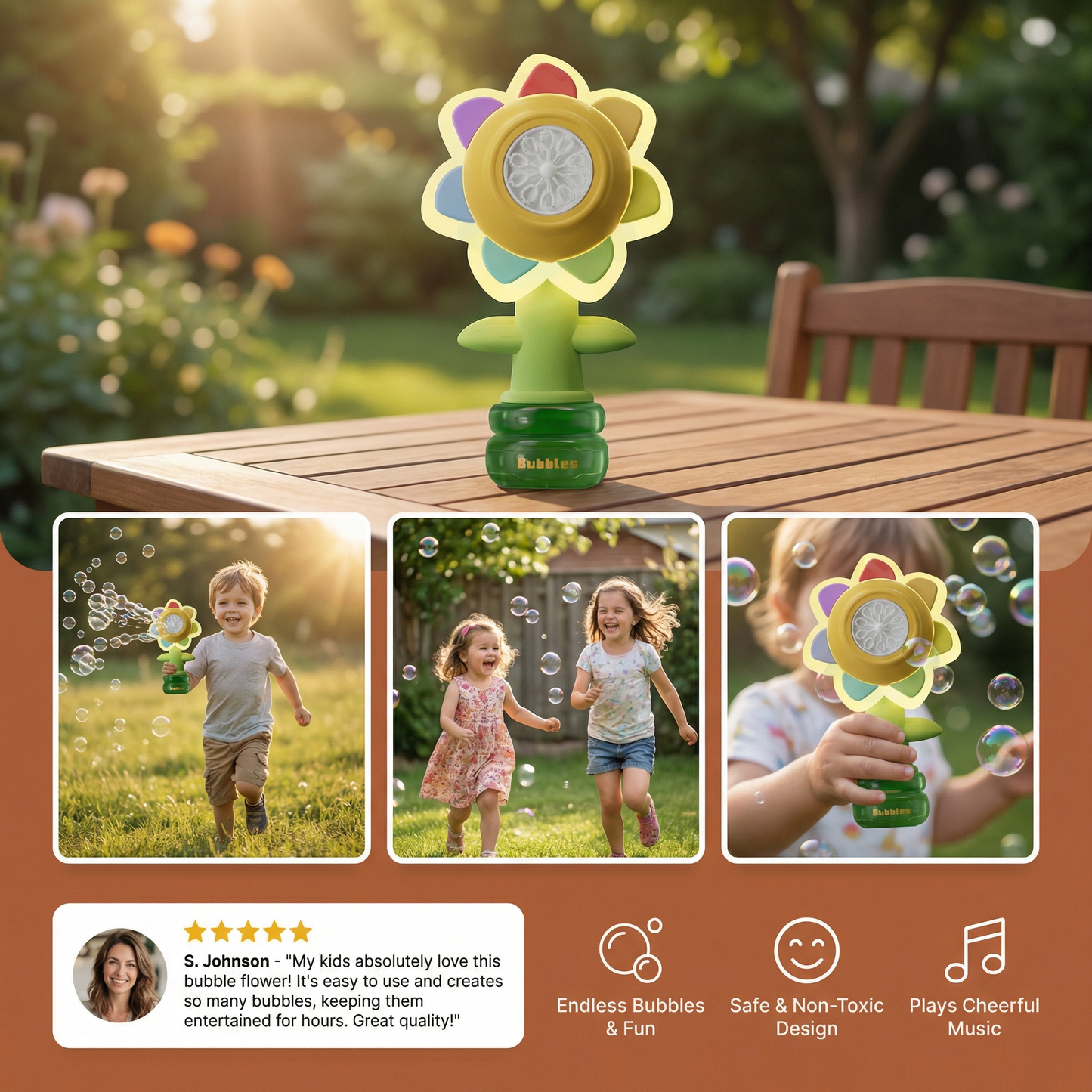 Dancing Soap Bubbles Flower