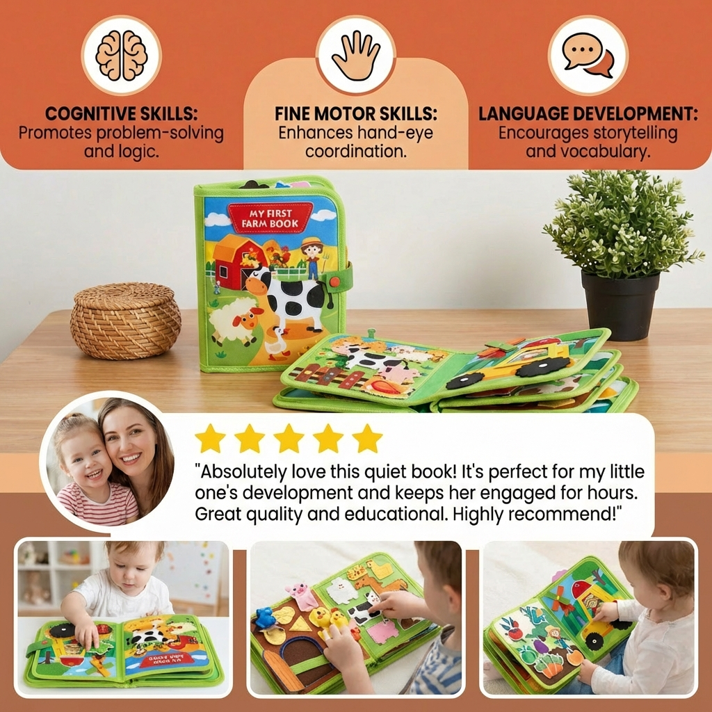 Educational Montessori Farm Story Book