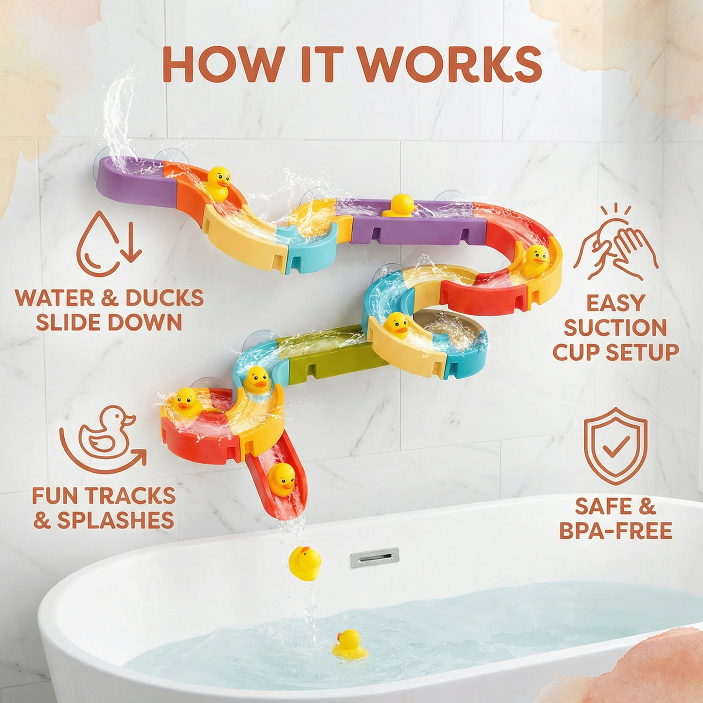 Duck Slide Bath Toy