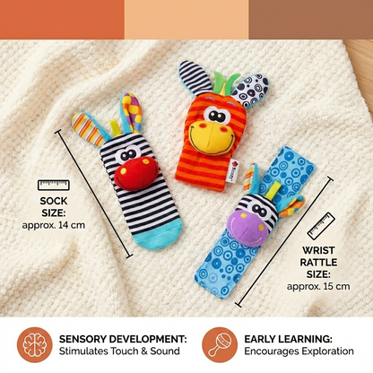 Sensory Baby Plush Socks and Bracelet