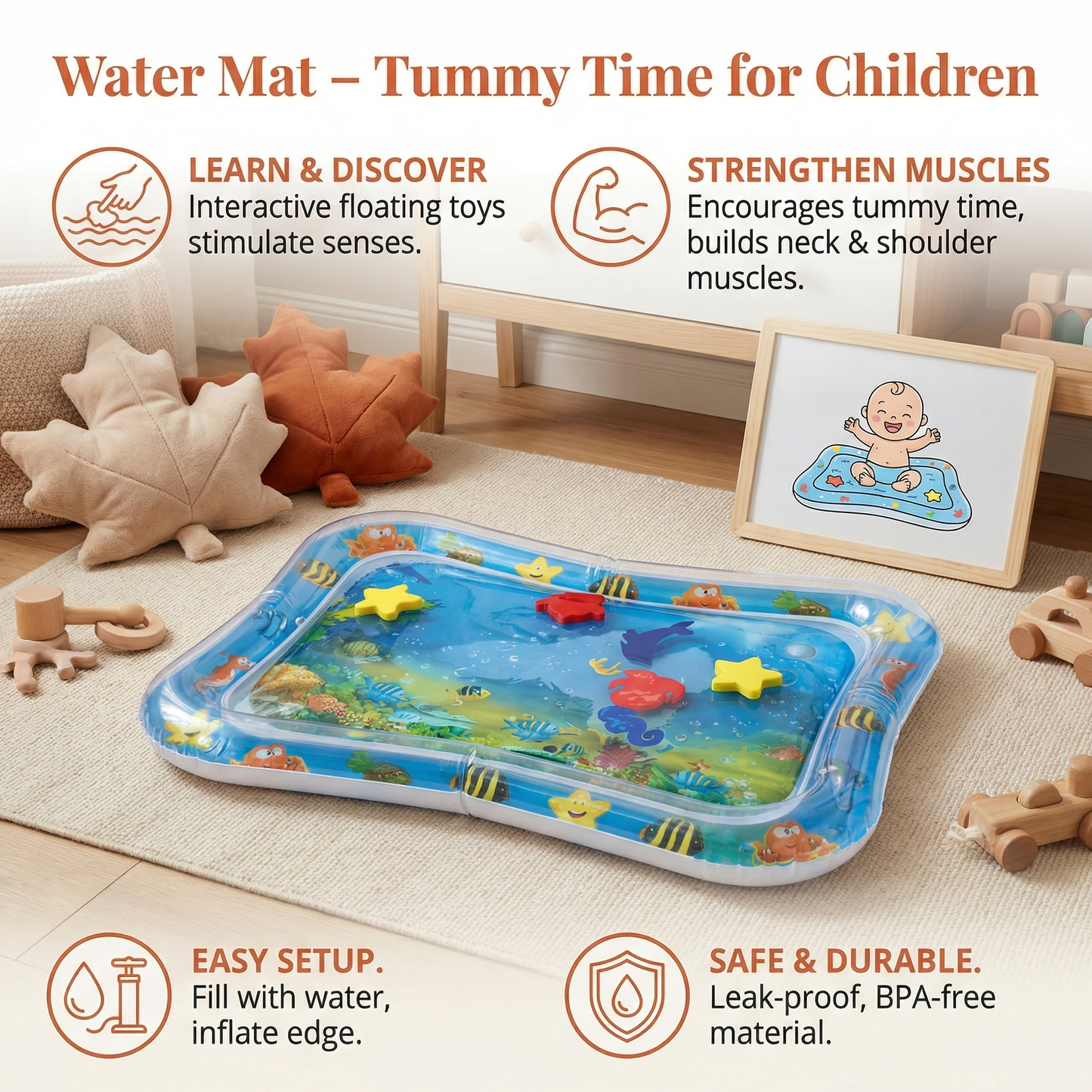 Water Mat – Tummy Time for Children