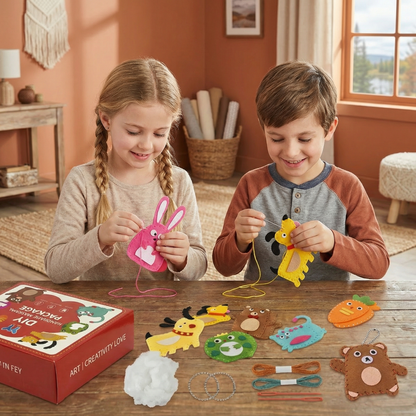 Safe Felt Animal Sewing Set for Kids
