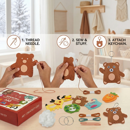 Safe Felt Animal Sewing Set for Kids