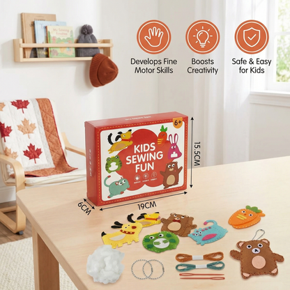 Safe Felt Animal Sewing Set for Kids