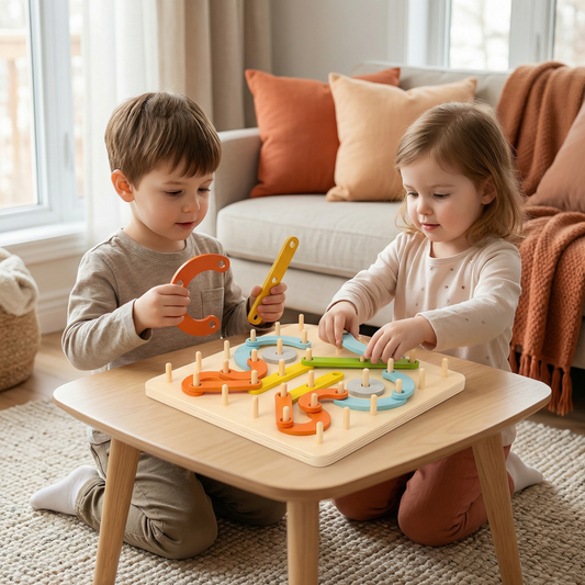 Creative Montessori Nail Puzzle Toy Made of Wood