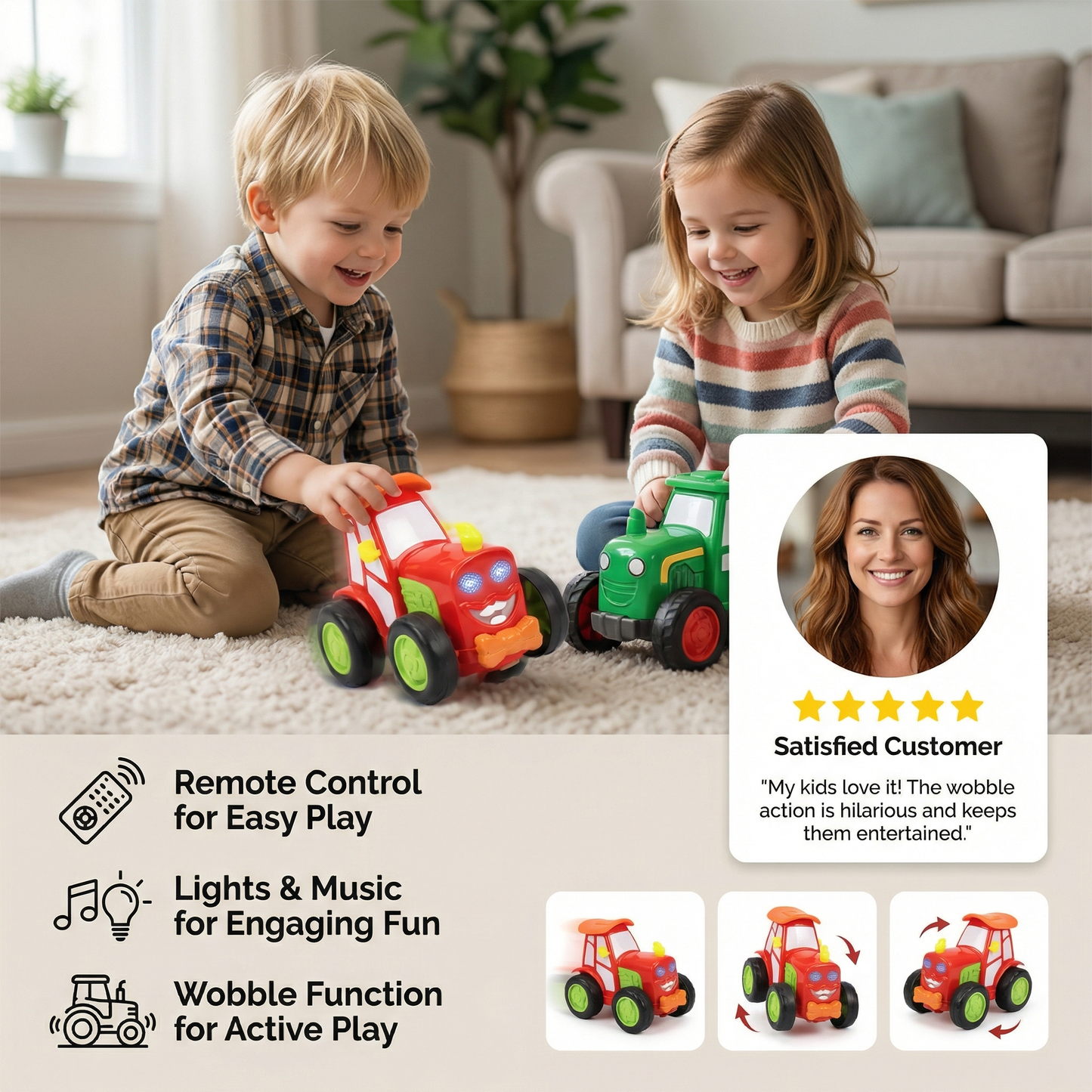 Hobbling Tractor Kids Toy