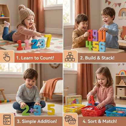 Educational Math and Number Learning Blocks
