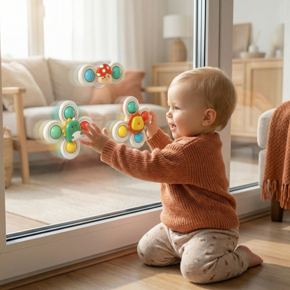 Cute Suction Cup Spinning Toy for Babies 3-Piece Set
