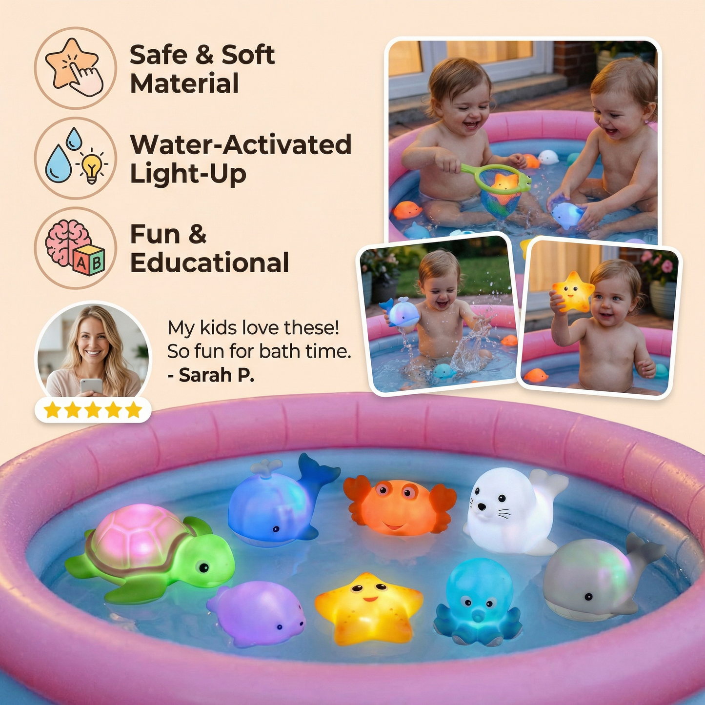 Glowing Bath Animals