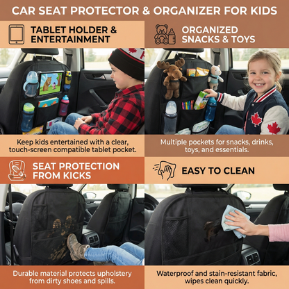 Car Seat Protector and Organizer for Kids