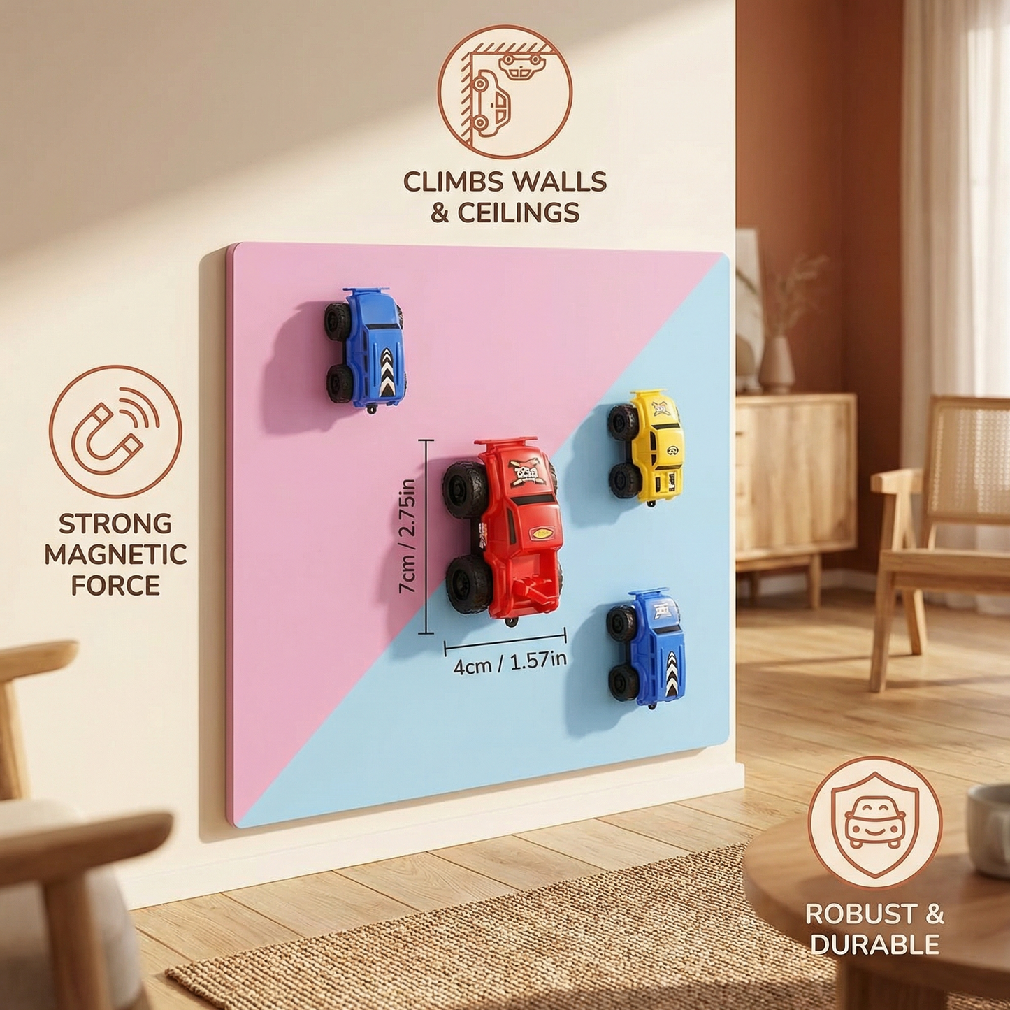 Magnetic Wall Climbing Cars