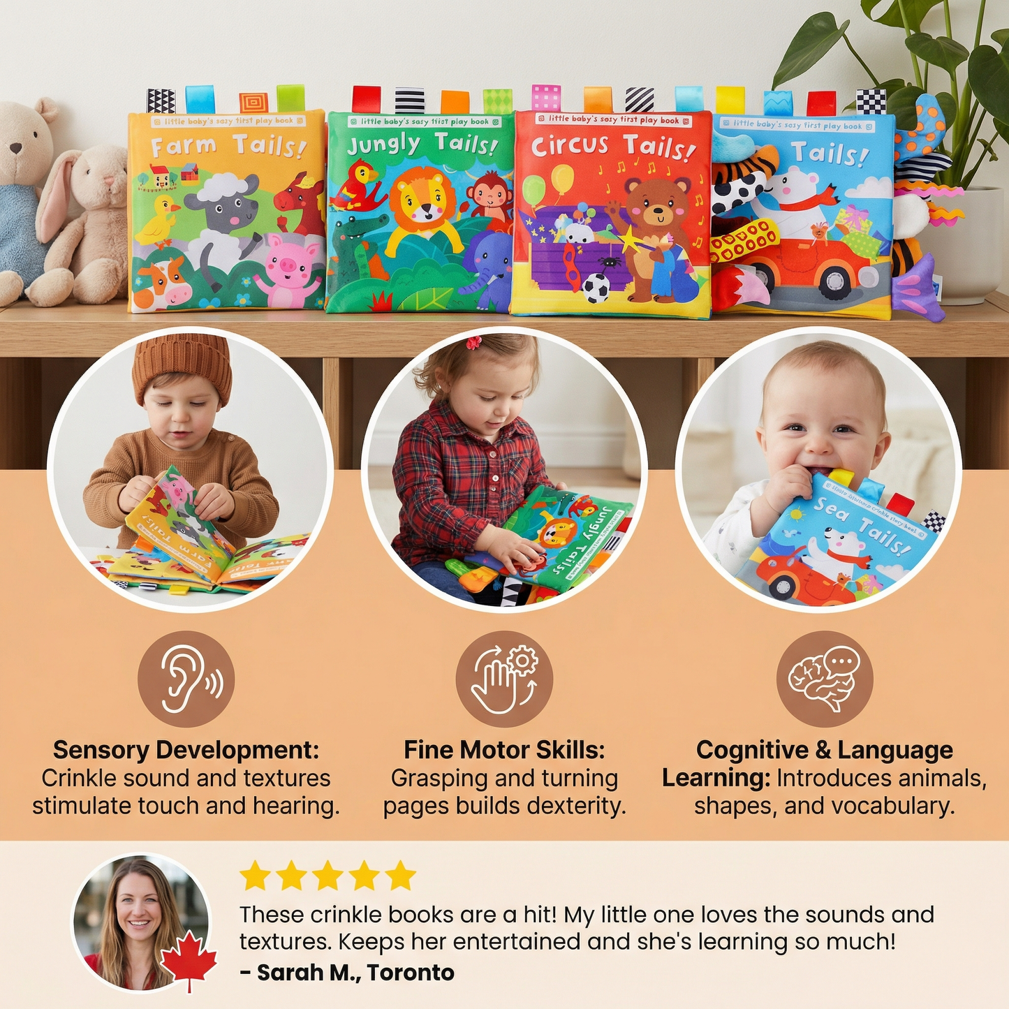 Sensory Crinkle Storybook for Toddlers