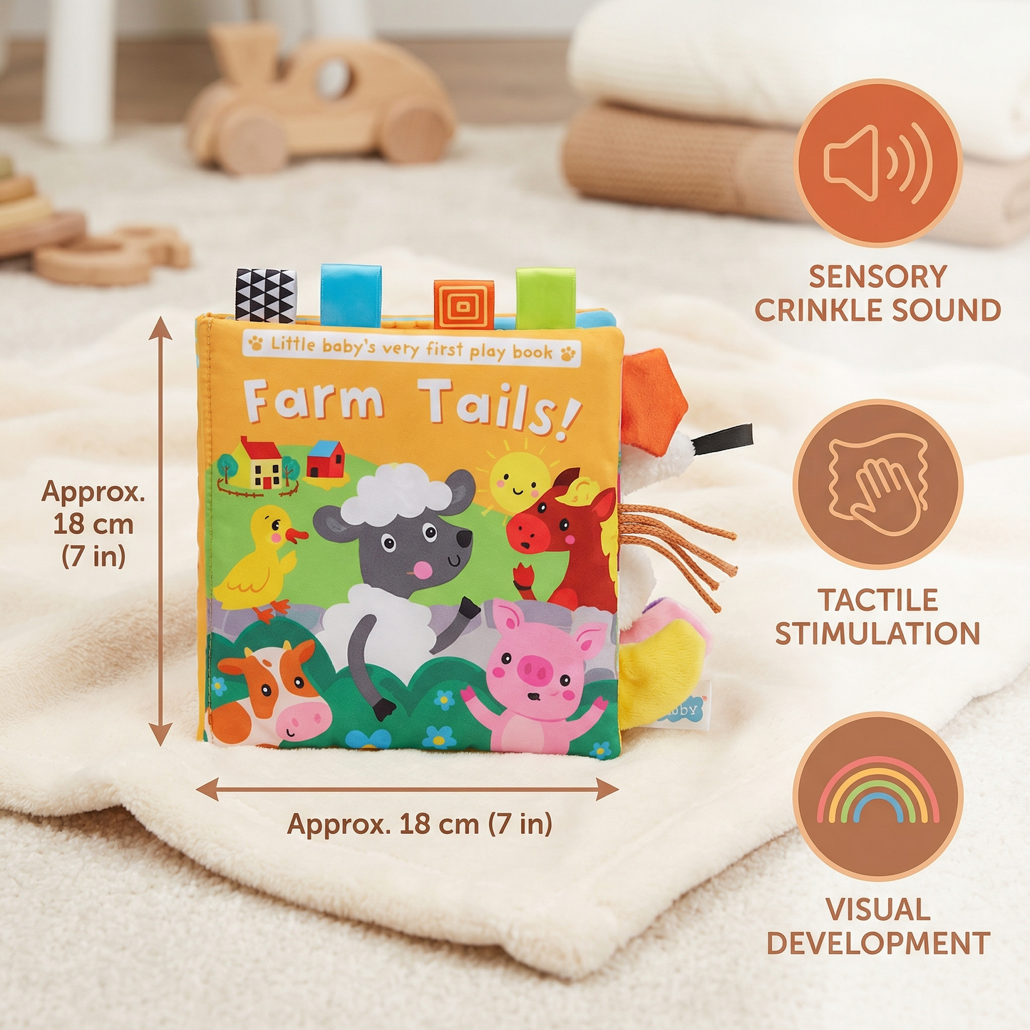 Sensory Crinkle Storybook for Toddlers