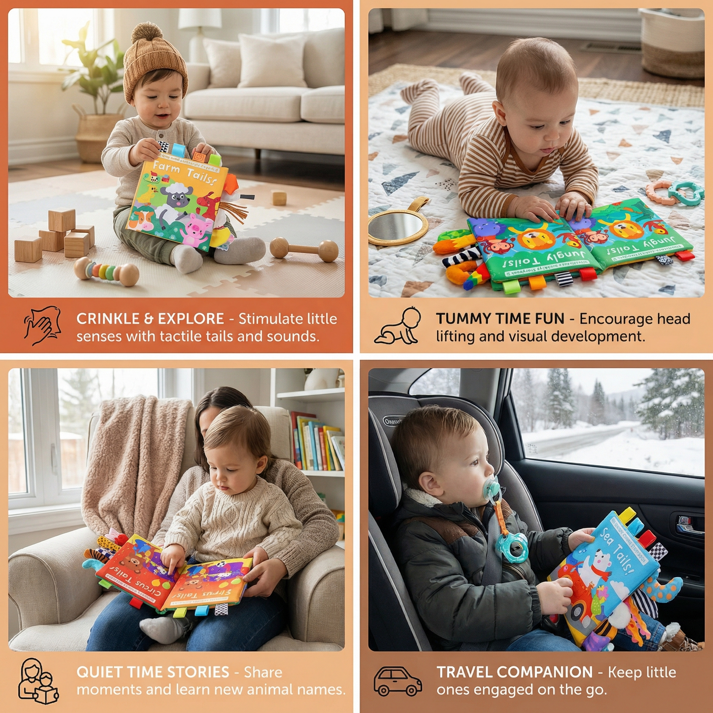 Sensory Crinkle Storybook for Toddlers