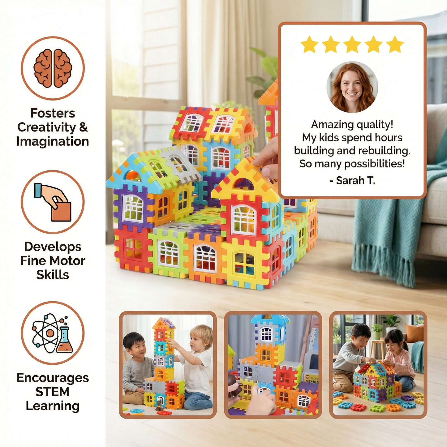 Montessori Window Building Blocks for Children