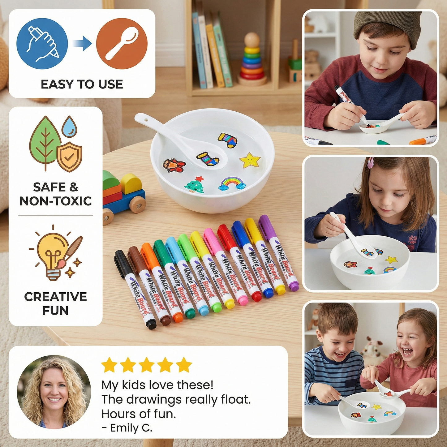 Magical Markers for Floating Drawings (12 Pieces)