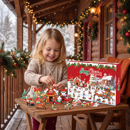 Christmas Village Building Blocks Advent Calendar for Kids