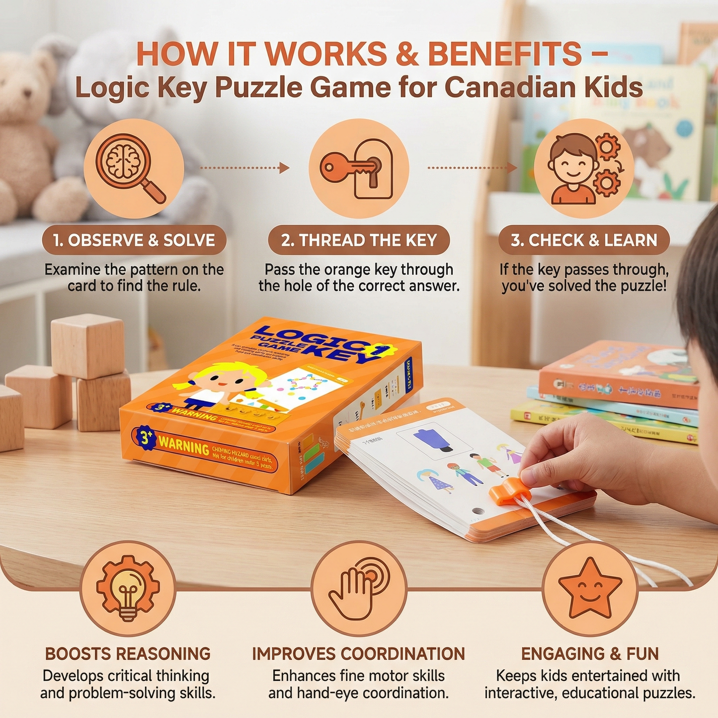 Logic Key Puzzle Game for Kids