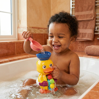 Water Wheel Rubber Duck Toy