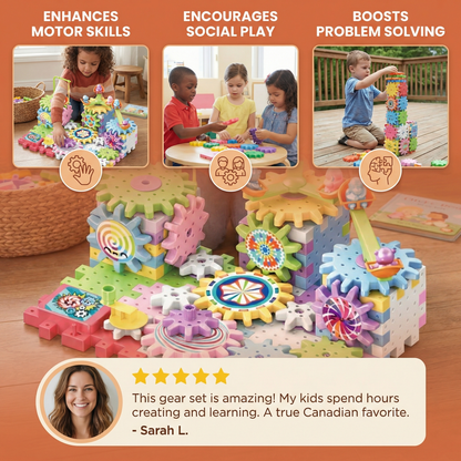 Rotating Montessori Gear Building Toy