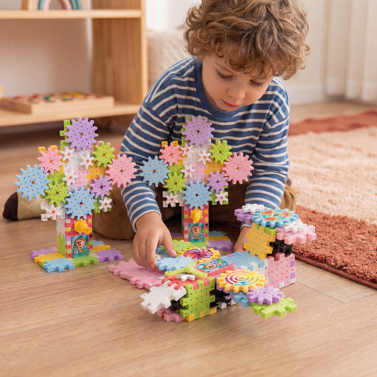 Rotating Montessori Gear Building Toy
