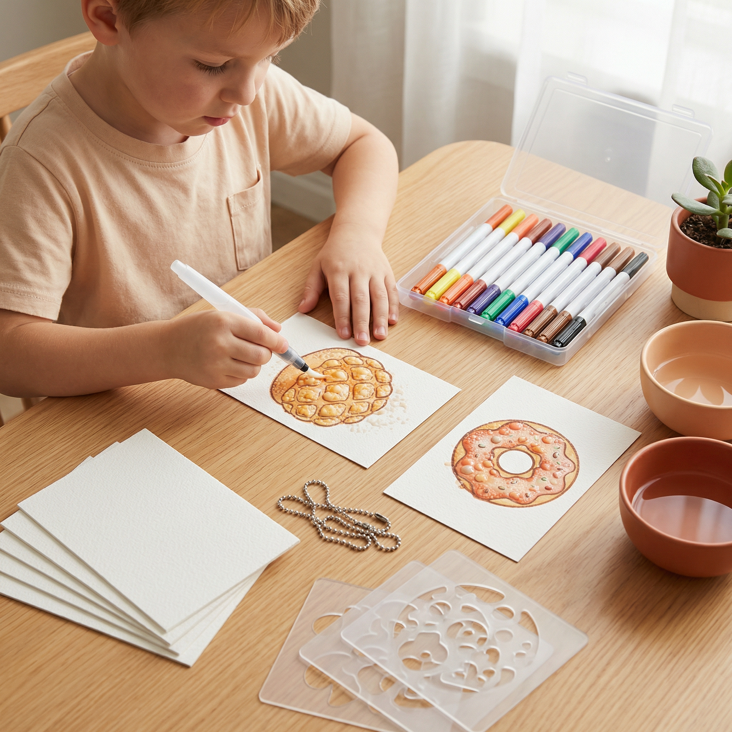 Creative Sponge Painting Art Set for Kids – DIY Bubble Effect Craft Kit