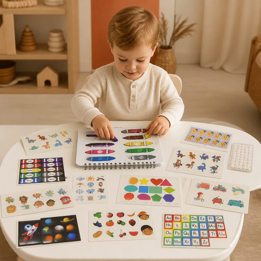 Montessori Busy Book – Reusable Preschool Learning Activity Book