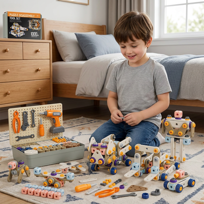 Kids’ DIY Tool Kit with Electric Drill – STEM Building Playset