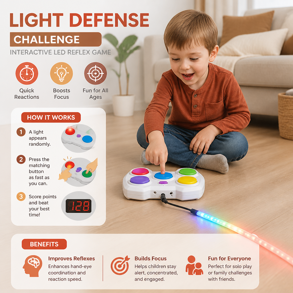 Light Defense Challenge – Interactive LED Reflex Game