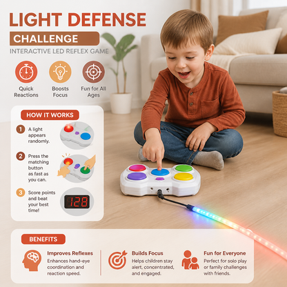 Light Defense Challenge – Interactive LED Reflex Game