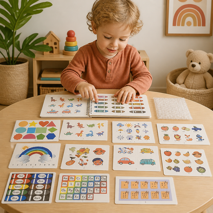 Montessori Busy Book – Reusable Preschool Learning Activity Book