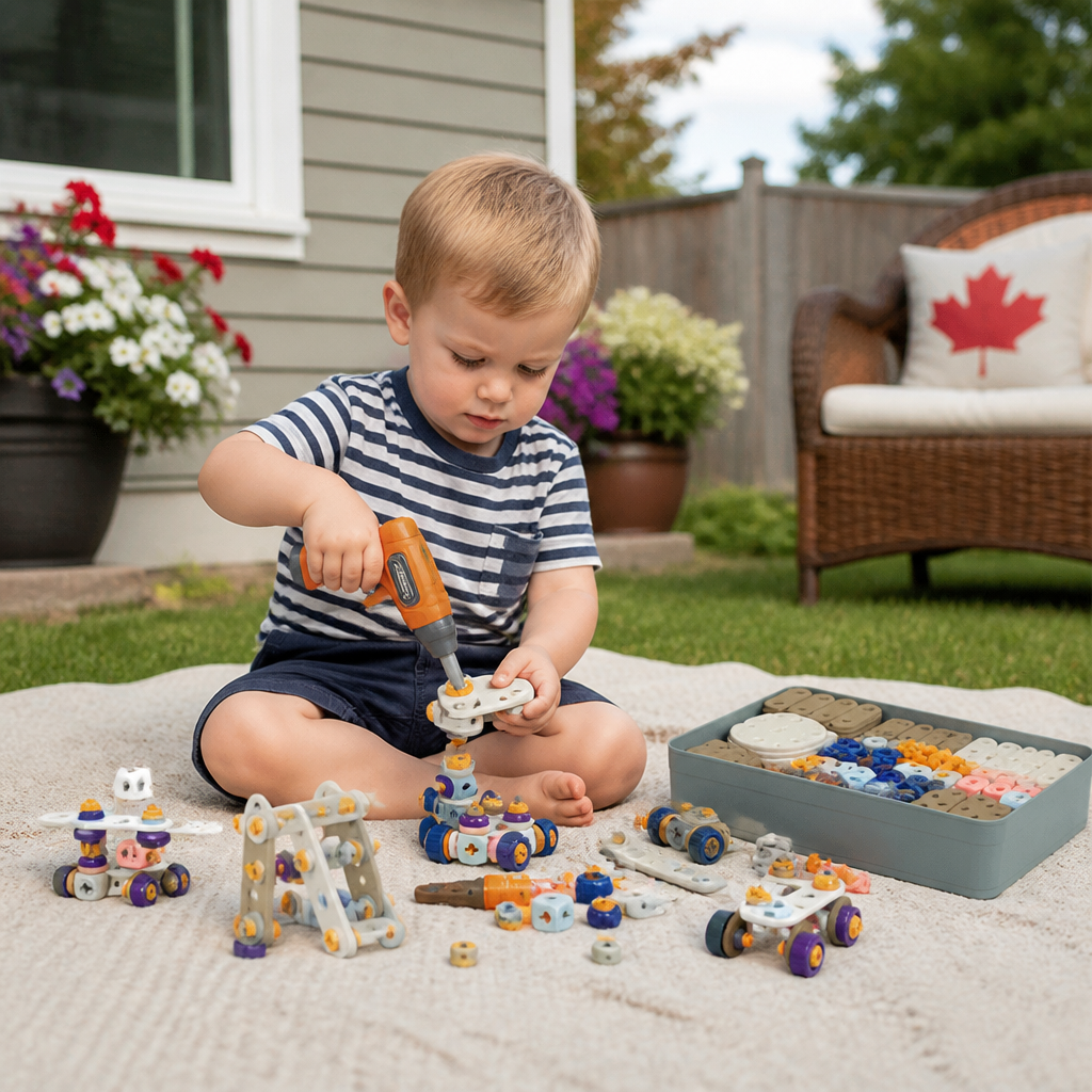 Kids’ DIY Tool Kit with Electric Drill – STEM Building Playset