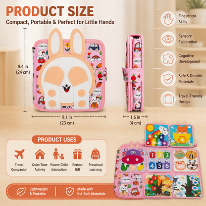 Montessori Touch & Feel Sensory Busy Book for Toddlers