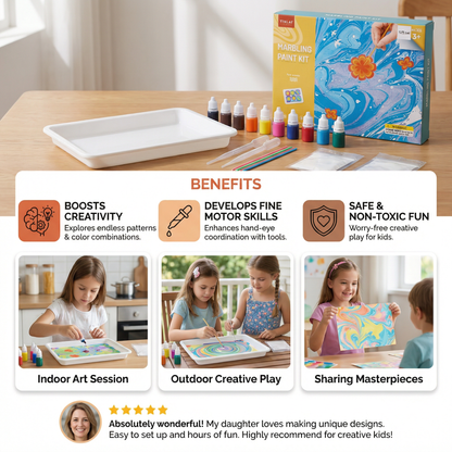 Creative Marble Watercolor Painting Play Set